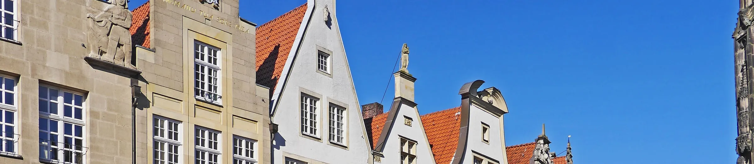 Giebelhäuser am Prinzipalmarkt in Münster